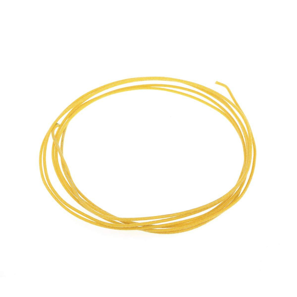 Gavitt Vintage Style Pre-tinned Push-back Cloth Covered Stranded Wire for Amplifier, Yellow 6 Feet(2 Meters)