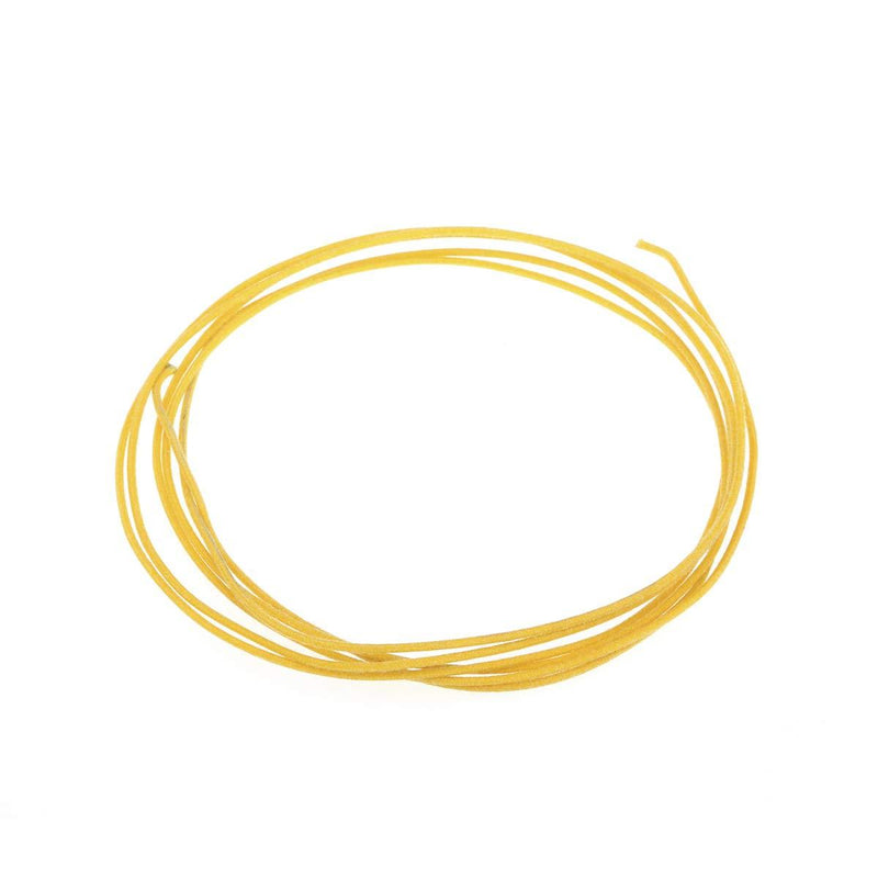 Gavitt Vintage Style Pre-tinned Push-back Cloth Covered Stranded Wire for Amplifier, Yellow 6 Feet(2 Meters)
