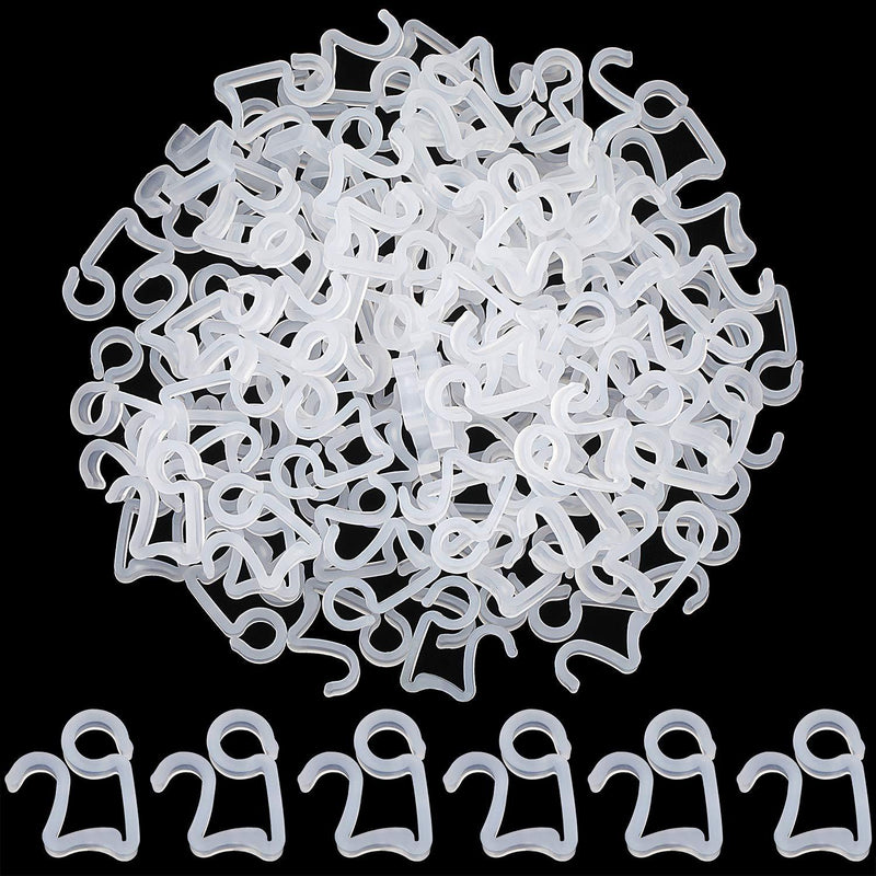 100 Pieces Christmas Light Clips Outdoor Hang Hooks for Gutter Shingle String Lights, White 100