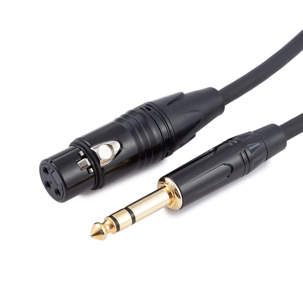 XLR Female to 1/4, 3Ft(1m) Ancable XLR 3 Pin Female to 1/4 6.35mm TRS Male Balanced Cable for Mic, AMP, Mixer 1m