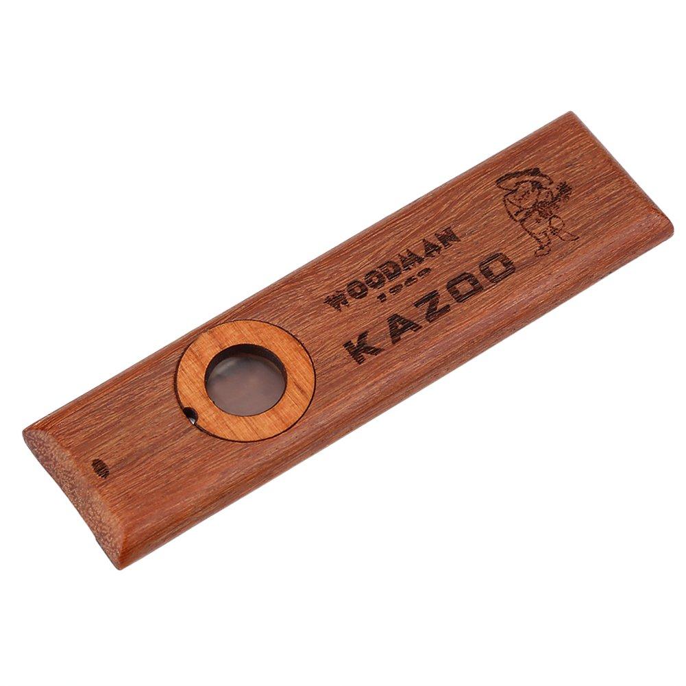 Kazoo for Kids, Wooden Kazoo Guitar Ukulele Accompaniment Instrument Gift for Kids Learner