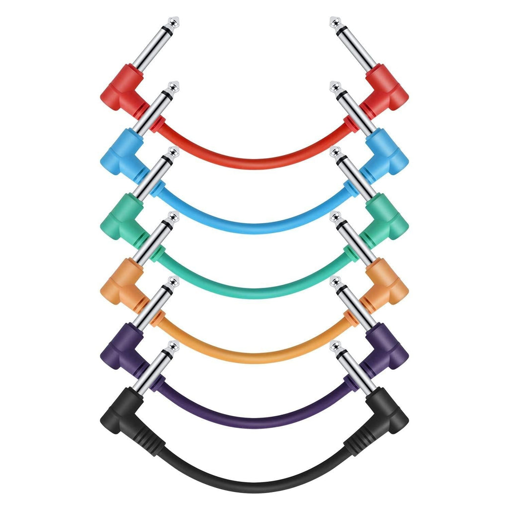 [AUSTRALIA] - Donner 6 Inch Colored Guitar Effect Pedal Patch Cables 6 Packs 