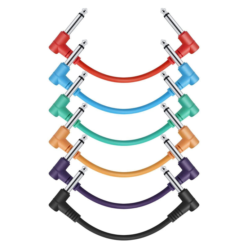 [AUSTRALIA] - Donner 6 Inch Colored Guitar Effect Pedal Patch Cables 6 Packs 