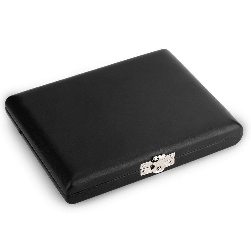 Bnineteenteam Saxophone/Clarinet Reed Case with PU Leather Cover and Slots for 6 Reeds (Black)