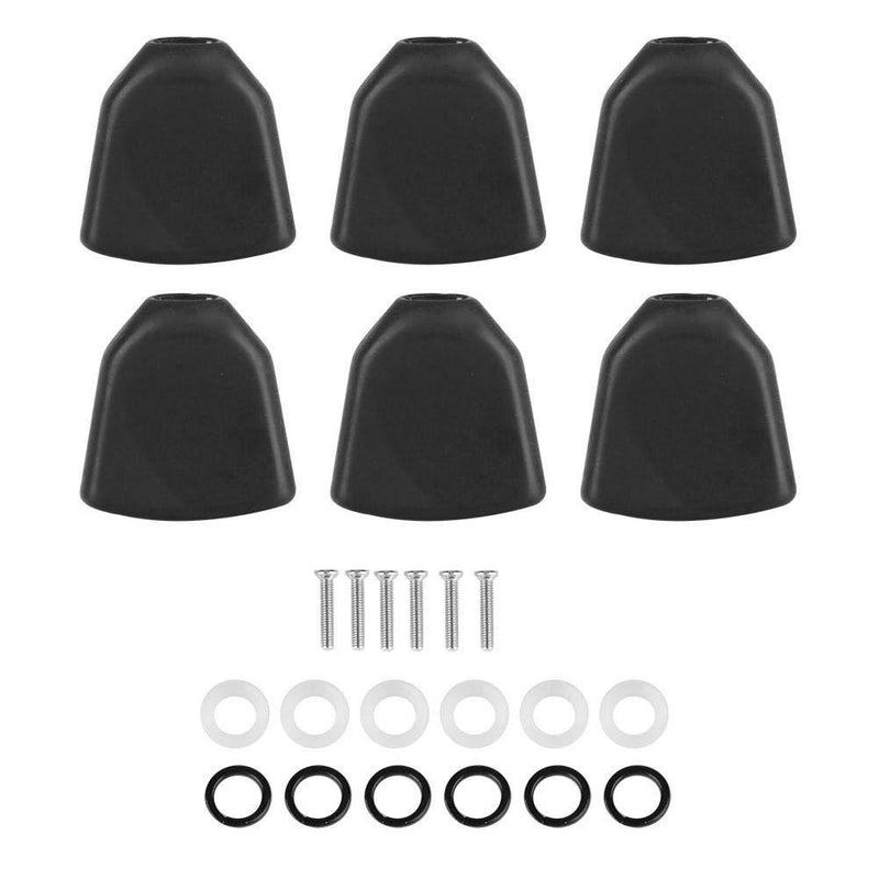 Vbestlife 6 PCS/Set Guitar Acrylic Buttons of Tuner Pegs Machine Heads for Guitar Music Accessory Black