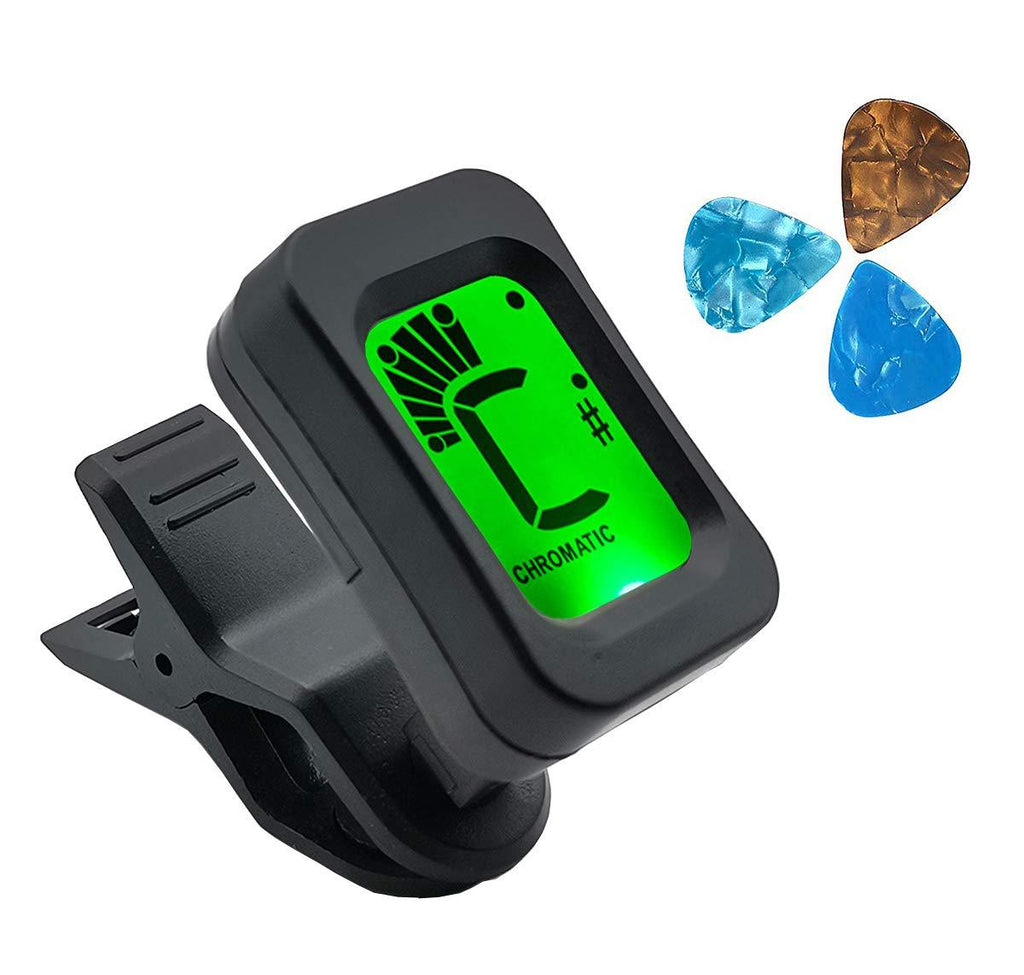 SHOWING Guitar Tuner Electronic Clip-On Tuner LCD Screen for Guitar Chromatic Bass Ukulele C/D Violin（Tuner）