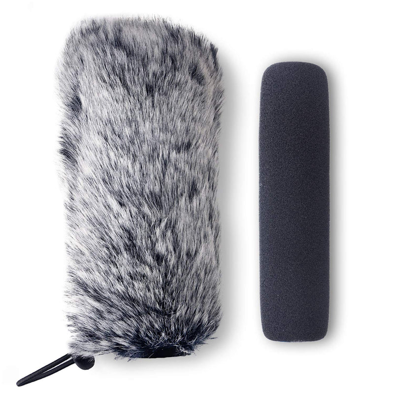 Rode VideoMic Go Furry Windscreen and Foam Cover - Rode GO Mic Camera Microphone, Indoor Outdoor Microphone Wind Muff by YOUSHARES (2 PACK) WindscreenKit