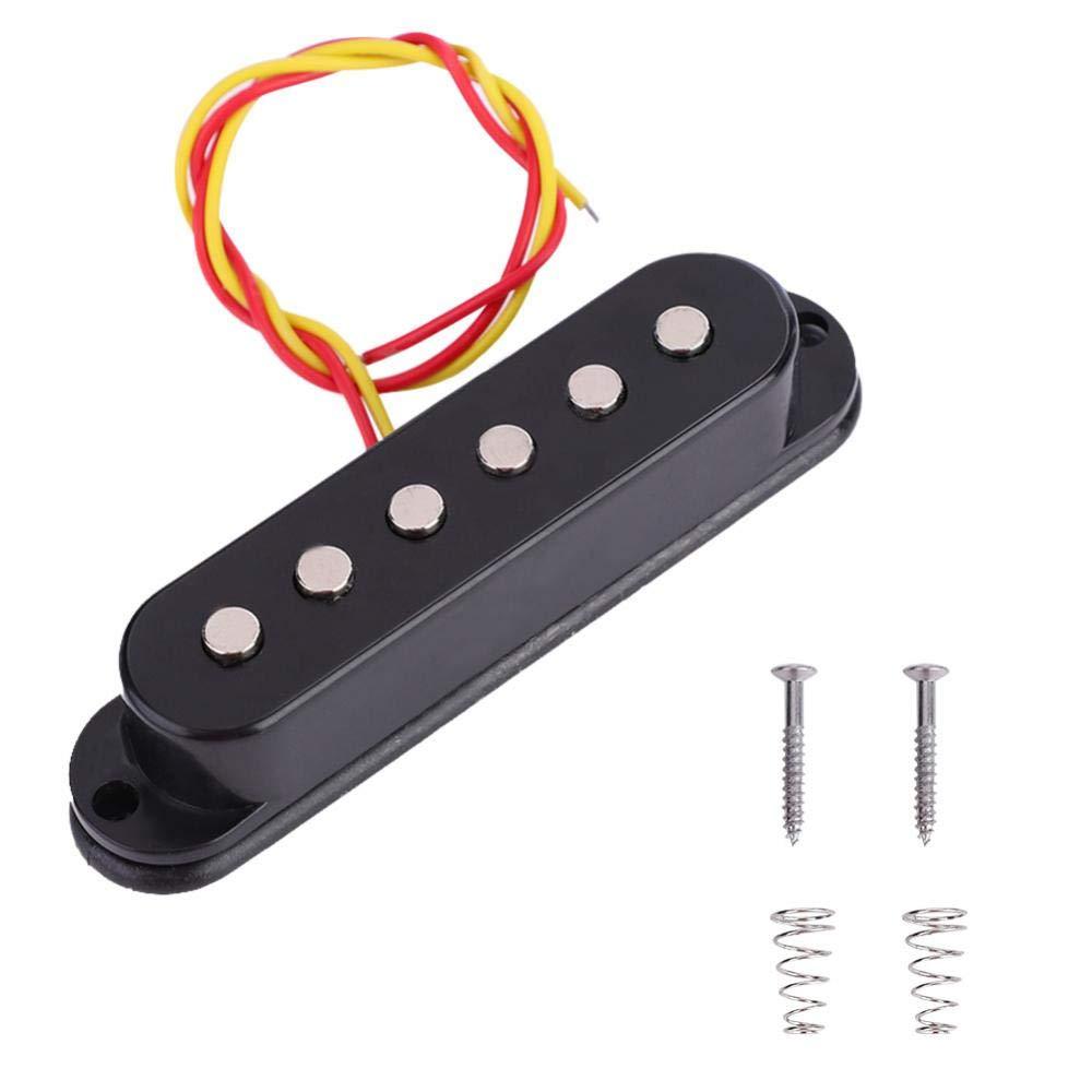 Bnineteenteam 1 PC Single Coil Sound Pickup Replacement Part for ST Electric Guitar Black