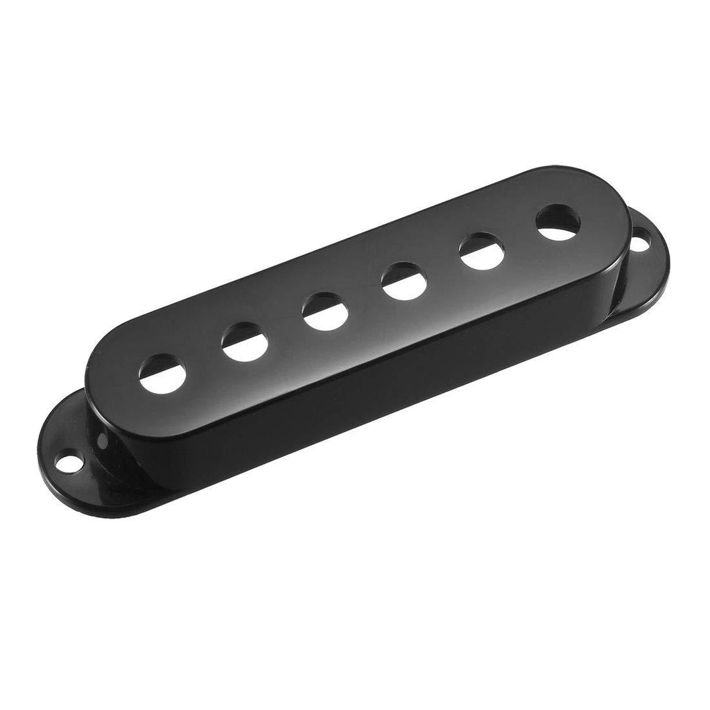 sourcing map Plastic Single Coil Pickup Cover for Stratocaster Squier Guitar Parts, Black - 52mm