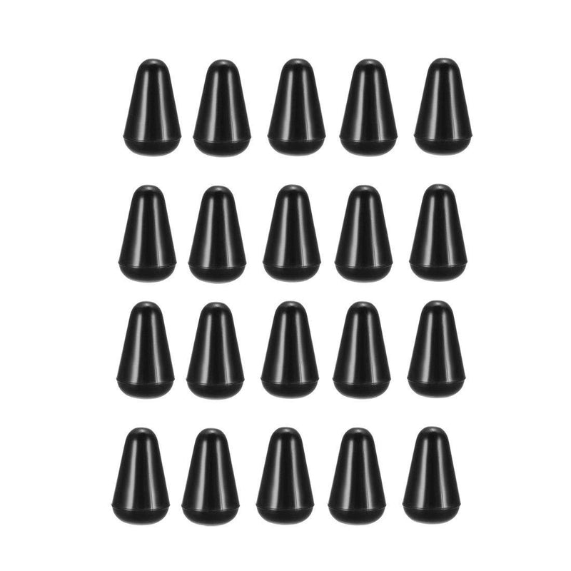 sourcing map M3.7 Plastic 5 Way Toggle Switch Knob Tip Caps for Electric Guitar Parts Accessories Switch Cap Black 20pcs