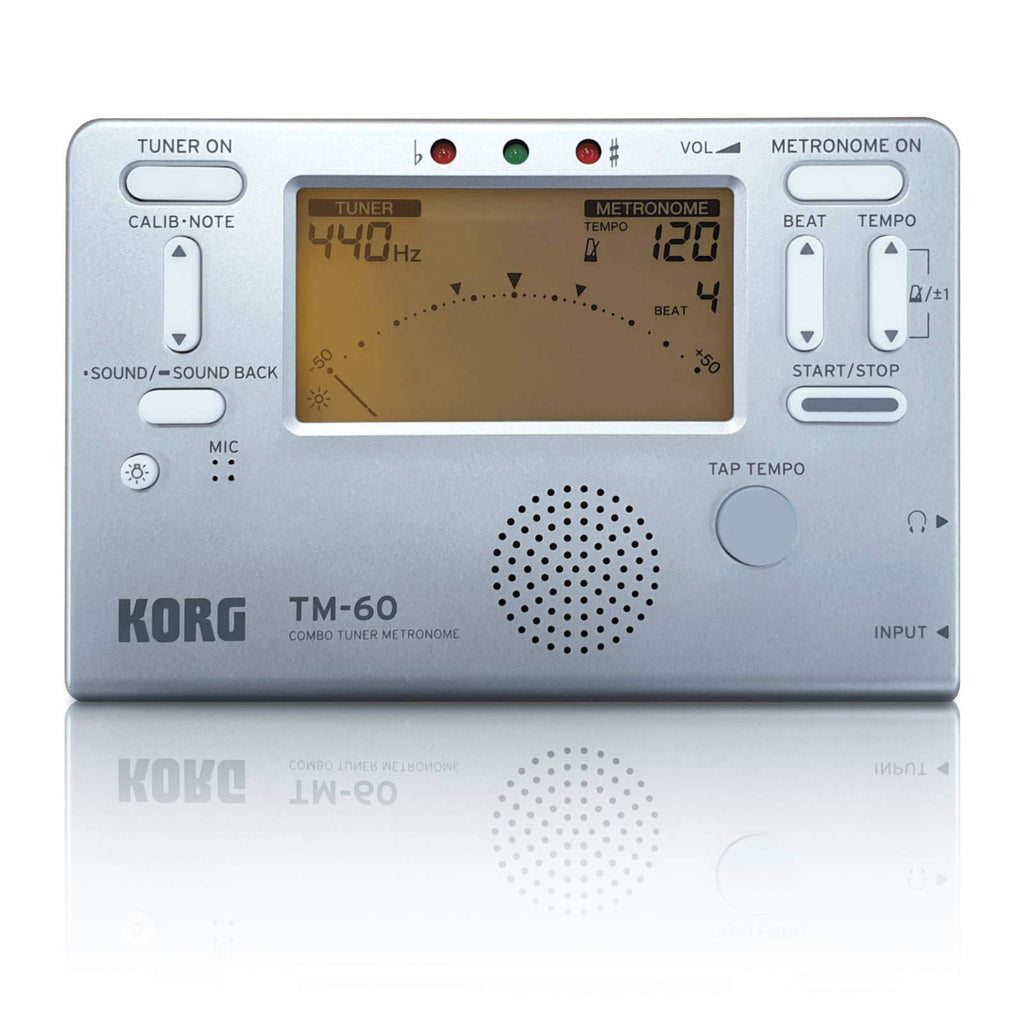 Korg TM-60 Limited Edition Combo Tuner/Metronome - Silver