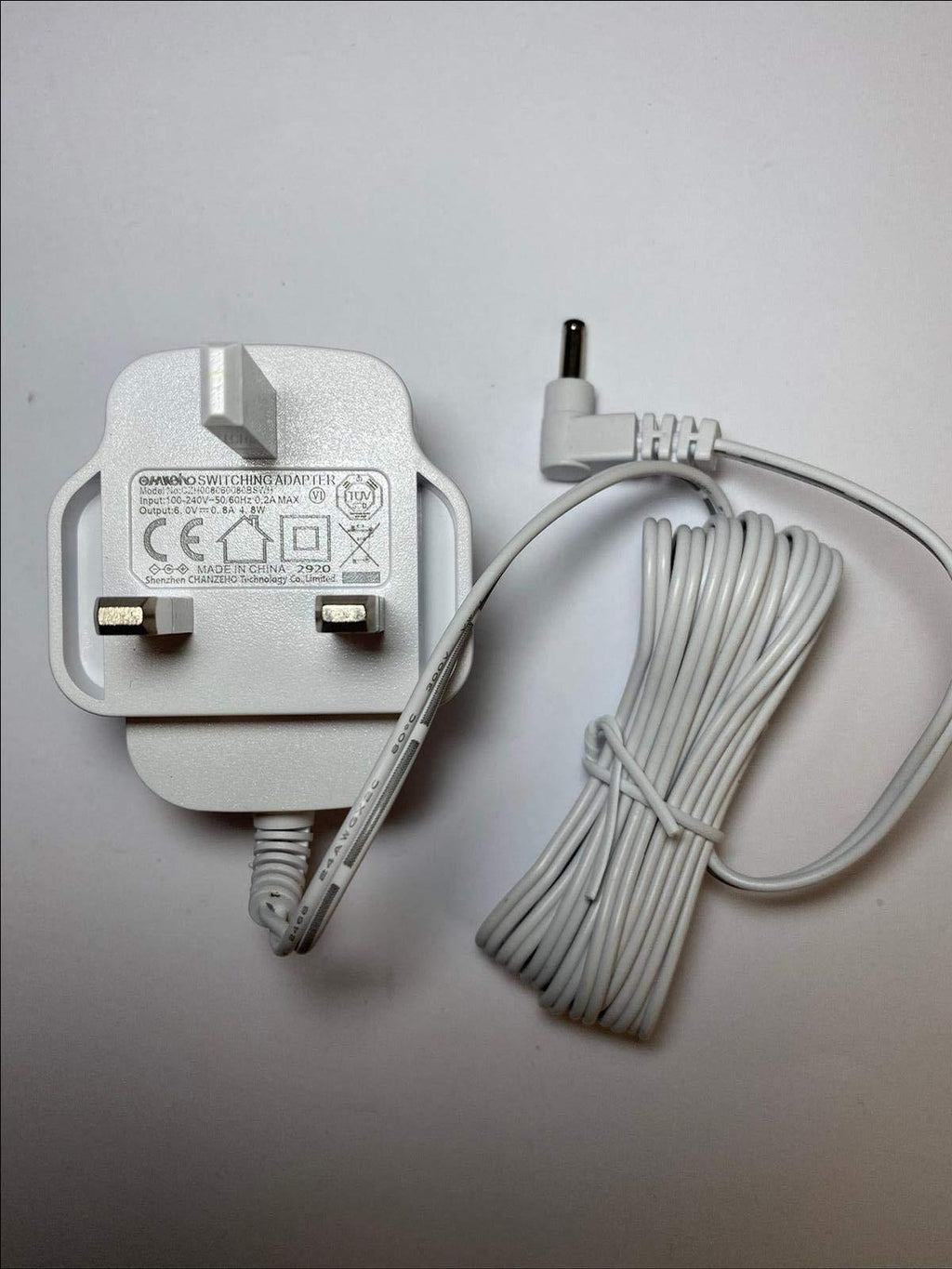 Replacement White 6V AC-DC Adapter Charger for MBP36S Baby Monitor Parents Unit