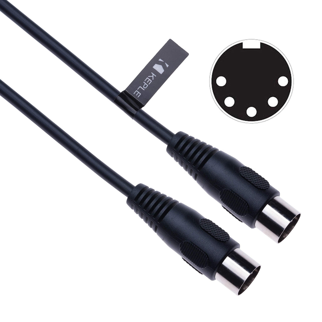 5 DIN MIDI Cable Jack Plug Male to Male Audio Lead for MIDI Controller, Synthesizer, Piano Keyboard, Sequencer, Electronic drums, Drum machine, Effect Processor, Sampler, Multi-Effect Pedal 3m