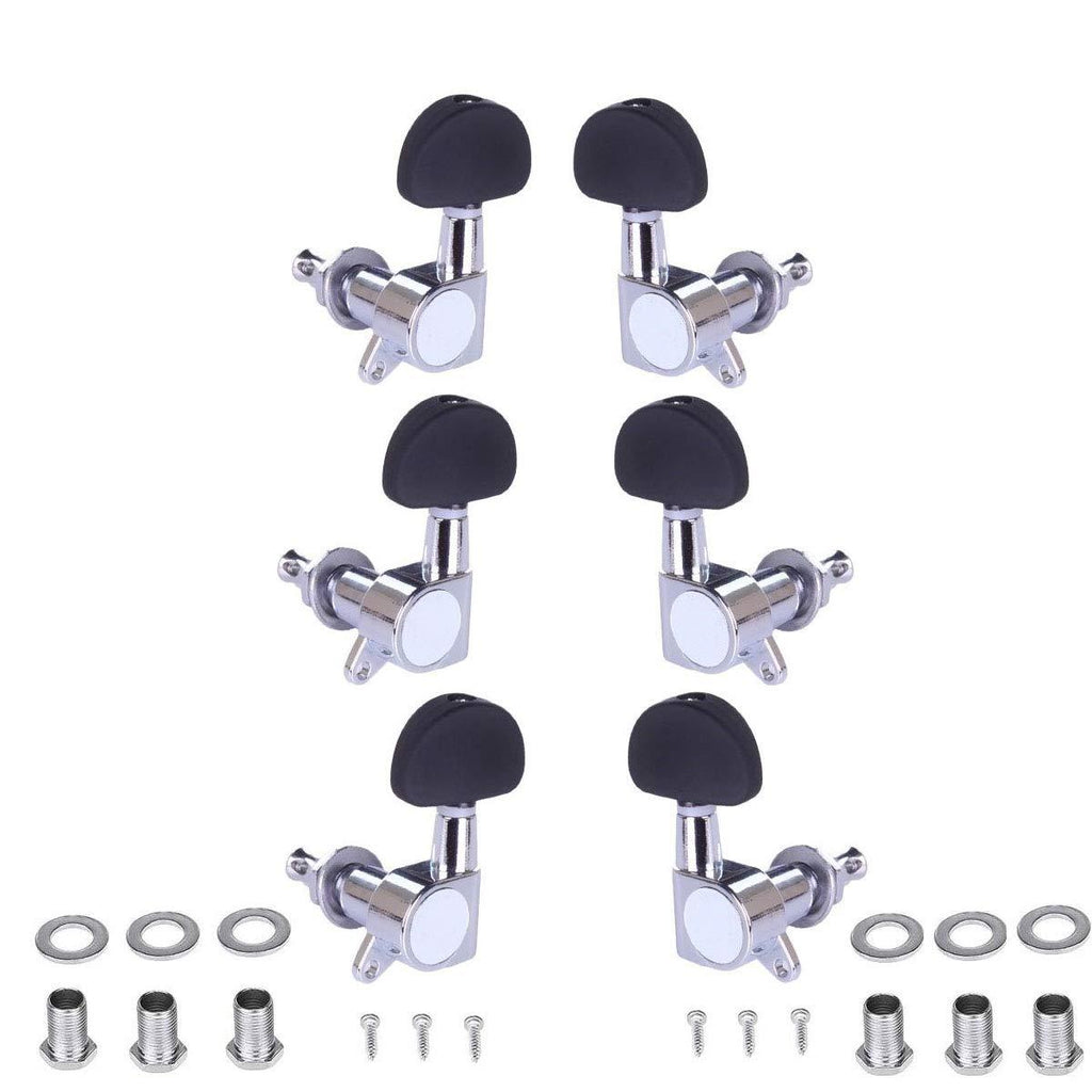 Tangger 6 PCS Guitar Machine Heads Acoustic Guitar Tuning Pegs Machine Head Tuners Suitable for Acoustic Guitar Classical Guitar Electric Guitar,3L3R