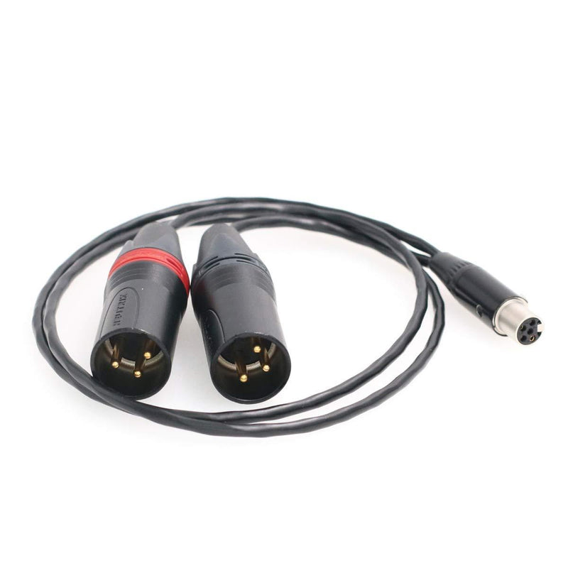 SZRMCC TA5F Mini XLR 5 pin to Dual XLR 3 Pin Audio Cable for Zaxcom QRX Field Mixer/recorders Sound Devices 633 664 688 788T