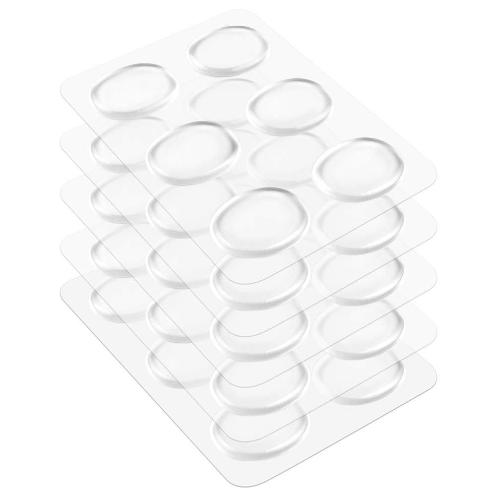 Chudian 30 Pieces Drum Dampers, Clear Drum Damper Gel Pads Silicone Drum Pads Soft Drum Mute Gel Drum Silencer Pads for Drums Tone Control (Transparent)