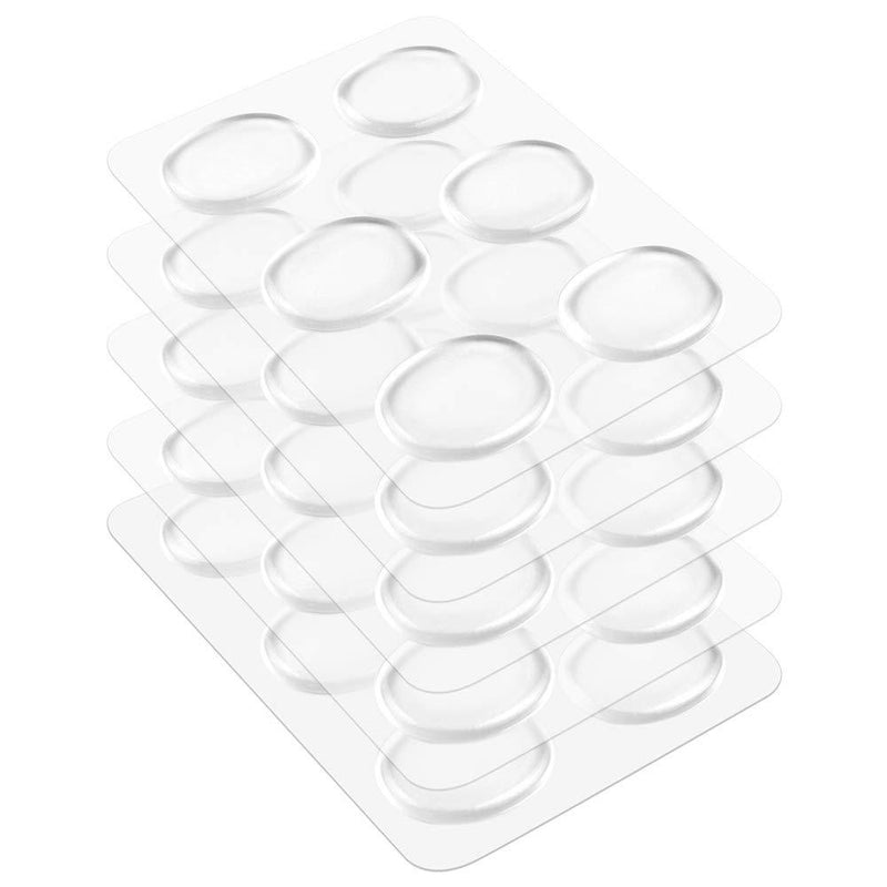 Chudian 30 Pieces Drum Dampers, Clear Drum Damper Gel Pads Silicone Drum Pads Soft Drum Mute Gel Drum Silencer Pads for Drums Tone Control (Transparent)
