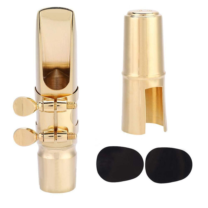 Vbestlife Eb Alto Saxophone 7C Mouthpiece, Eb Alto Sax 7C Mouthpiece with Cap Pads Musical Instruments Accessory