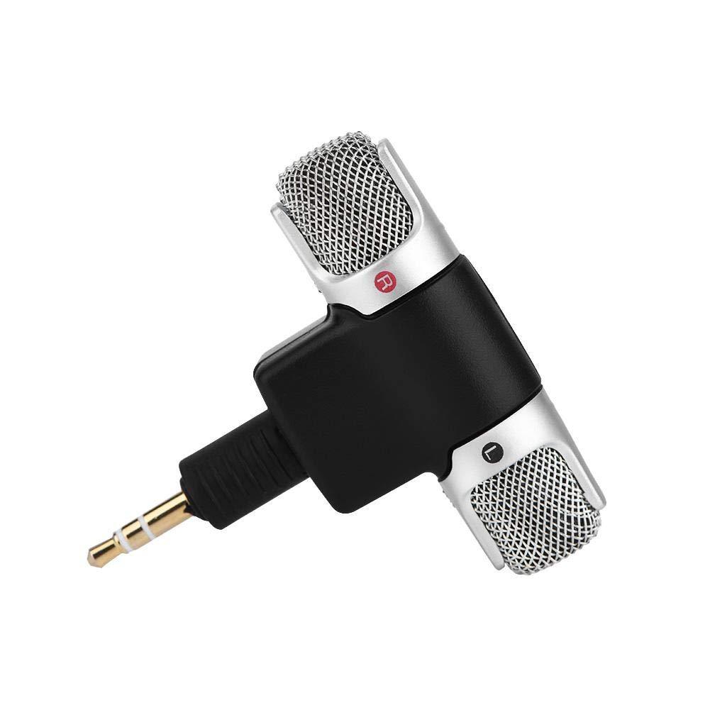 Mini Stereo Microphone for PC Laptop MD Camera, Directional Condenser Flexible Microphone Vlogging Microphone with 3.5mm Gold-plating Plug