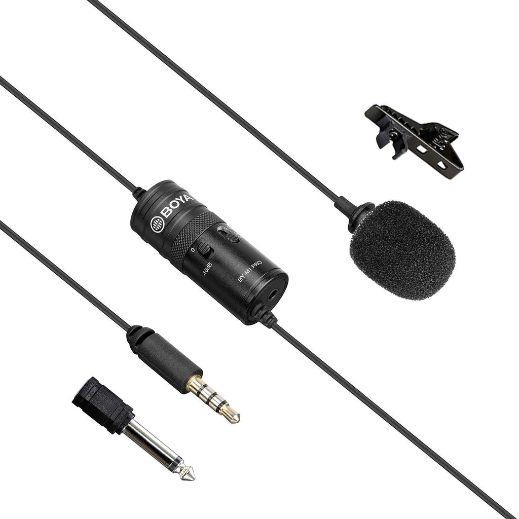 [AUSTRALIA] - BOYA by-M1 Pro Omnidirectional Lavalier Microphone Clip-on Lapel Mic for Smartphones, DSLRs, Camcorders, Audio Recorders, PC Recording 