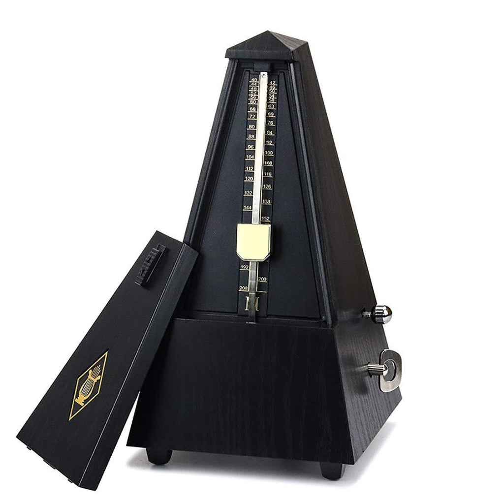 TooFu Antique Mechanical Metronome, Imitation Wood Pattern Appearance Music Timer for Piano Guitar (Ebony Wood) Ebony Wood