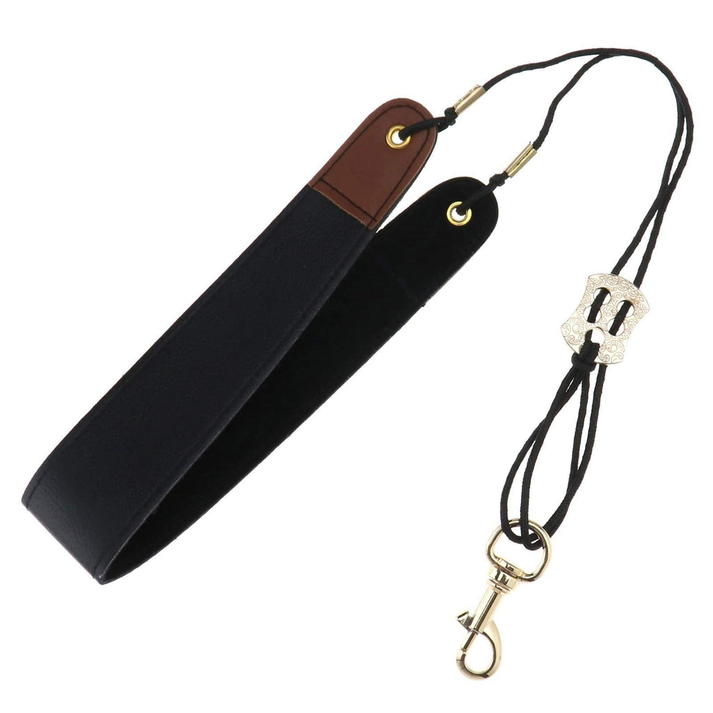 Saxophone Sax Belt High Quality Padded Neck Strap with Hook Clasp ID Card Holder Pass Badge Holder Black