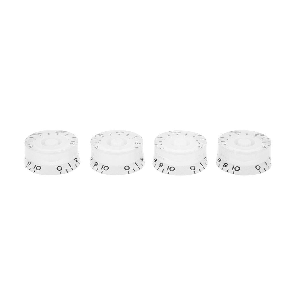 Guitar Tone Knob 4pcs Electric Guitar Volume Knobs Shaft Bass Tone Control for Musical Instrument Parts White