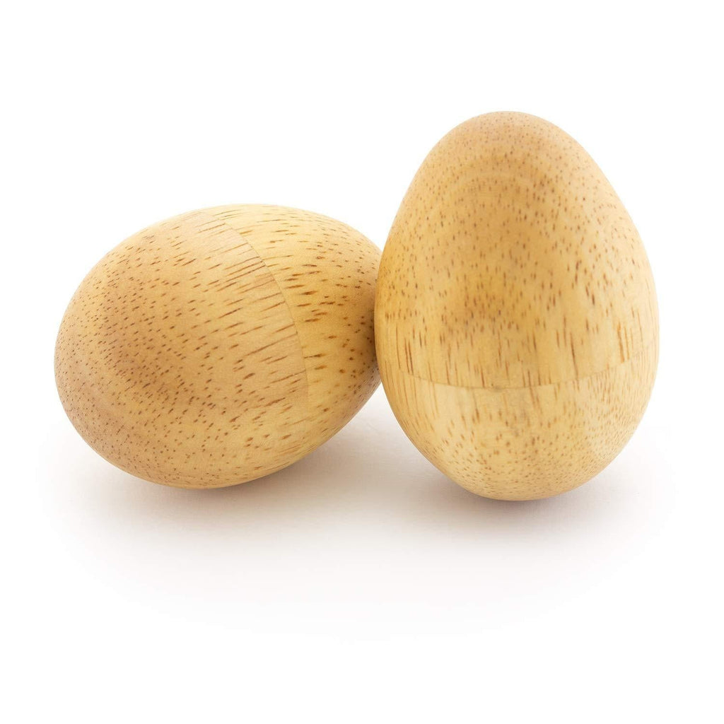 World Rhythm Wooden Natural Egg Shakers – Pair