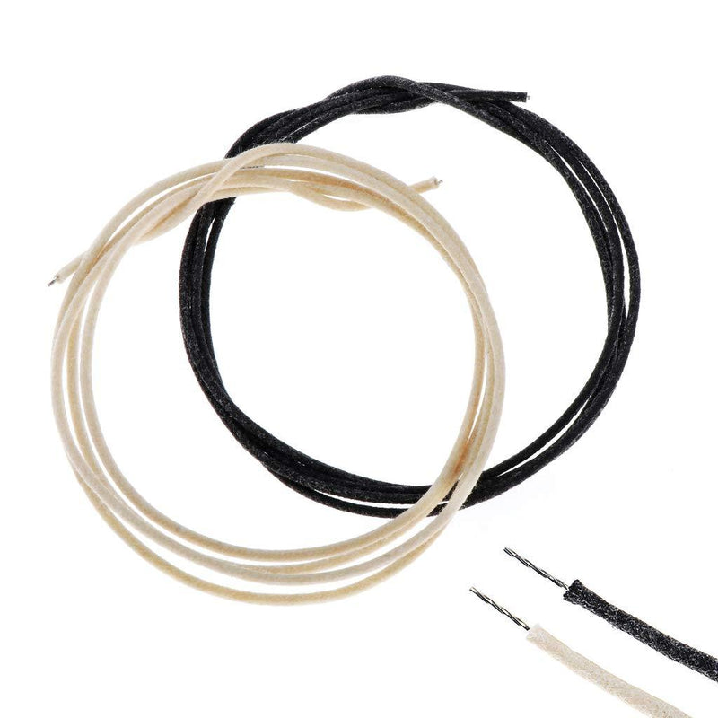 Alnicov 3.3 Feet Pre-tinned Guitar Wire 22awg -22ga Cloth-covered Push Back Vintage-style Guitar Wire