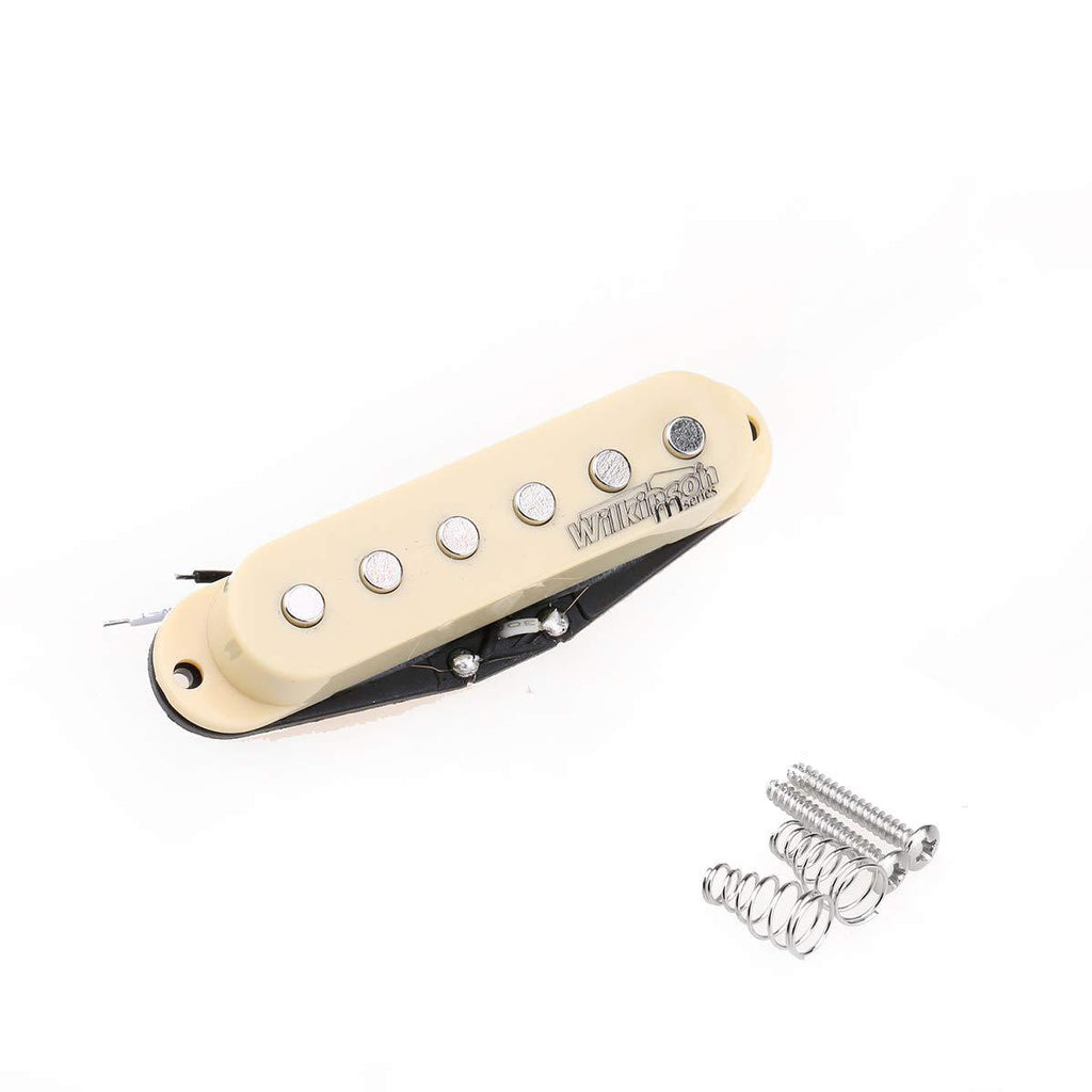 Wilkinson High Output Ceramic ST Single Coil Middle Pickup for Strat Style Electric Guitar, Cream