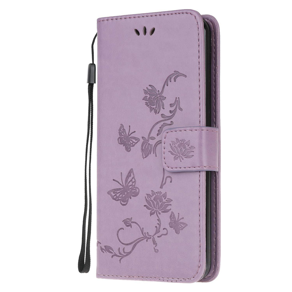Samsung Galaxy S20 Ultra Case Shockproof 3D Lotus Butterfly Leather Flip Wallet Phone Cases Card Slots Kickstand Magnetic Closure Bumper Cover for Samsung Galaxy S20 Ultra Light Purple Samsung Galaxy S20 Ultra 6.9 inch