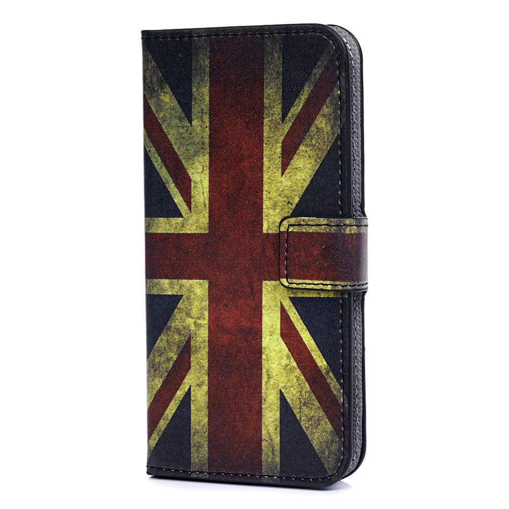 Samsung Galaxy A01 Phone Case Shockproof Slim Leather Flip Wallet Cover ID Credit Card Slots Kickstand Magnetic Closure TPU Bumper Cover for Samsung Galaxy A01 Union Jack