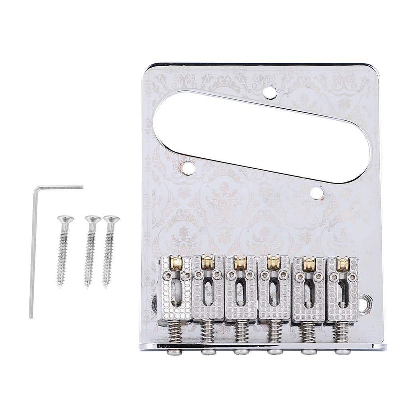 Guitar Bridge Zinc Alloy Guitar Roller Bridge Professional 6 String Saddle Bridge Plate for TL Telecaster Guitar Single Coil Pickup Hole