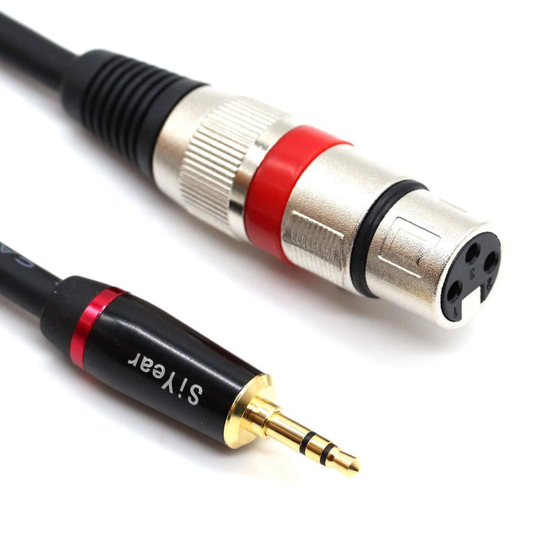 SiYear 3.5mm Mini Jack Stereo to XLR Female Microphone Cable， Unbalanced 1/8 inch to XLR 3 Pin Interconnect Cable Cord Adapter (1.5Feet)