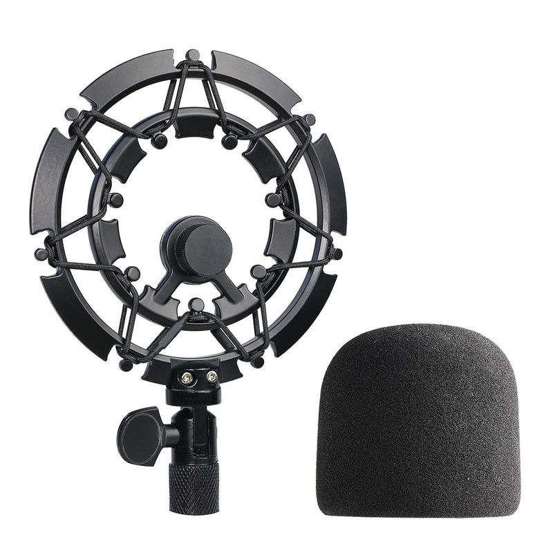 ShockMount with Foam Windscreen for Blue Yeti and Yeti Pro Microphone, Alloy Shock Mount Reduces Vibration Noise and Improve Recording Quality by YOUSHARES Shock Mount with Foam