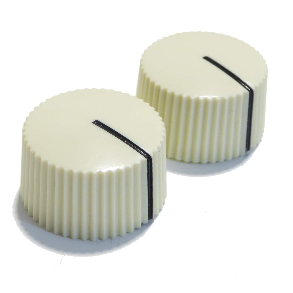 Pair of Ivory vintage Melamine guitar knobs