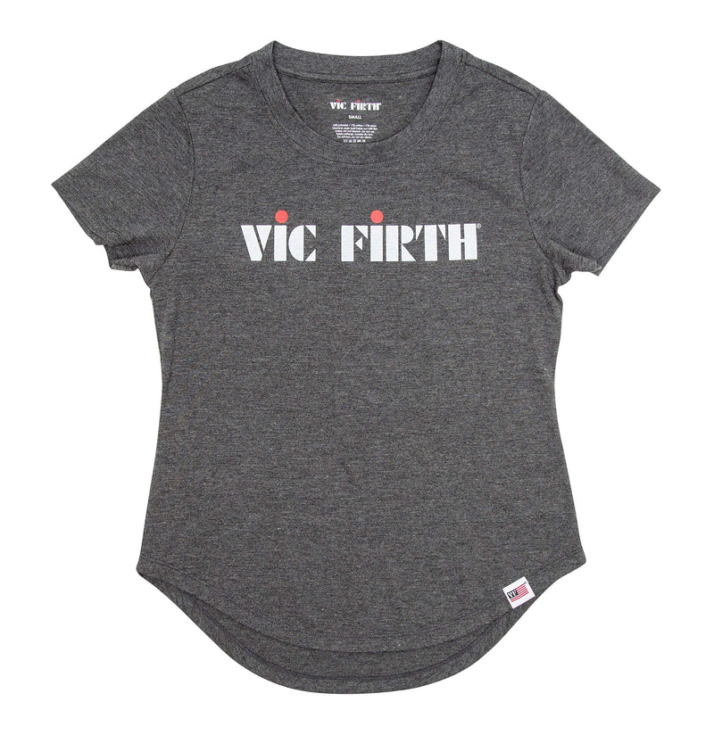 Vic Firth Logo Women's Charcoal Grey T-Shirt - Size L