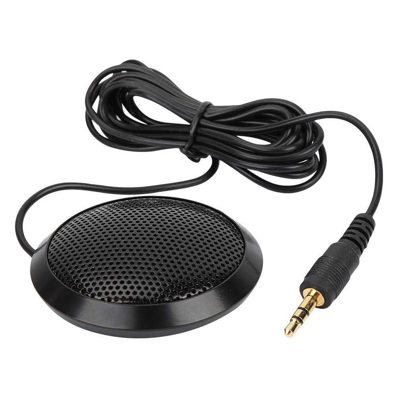 Jadeshay Microphone for Meeting Business Computer PC -3.5mm Portable Plug Play Desktop Computer Microphone Conference Mic for Recording,Streaming, Windows, Computer, Desktop (Black)