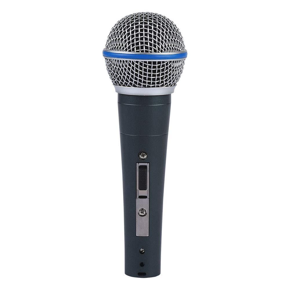 Bewinner1 Wired Dynamic Microphone 140dB SPL 6.5mm Jack KTV Microphone 2.5mv/Pa High Sensitivity Clear Handheld Wired Microphone Clear Voice for Karaoke, Home Theatre