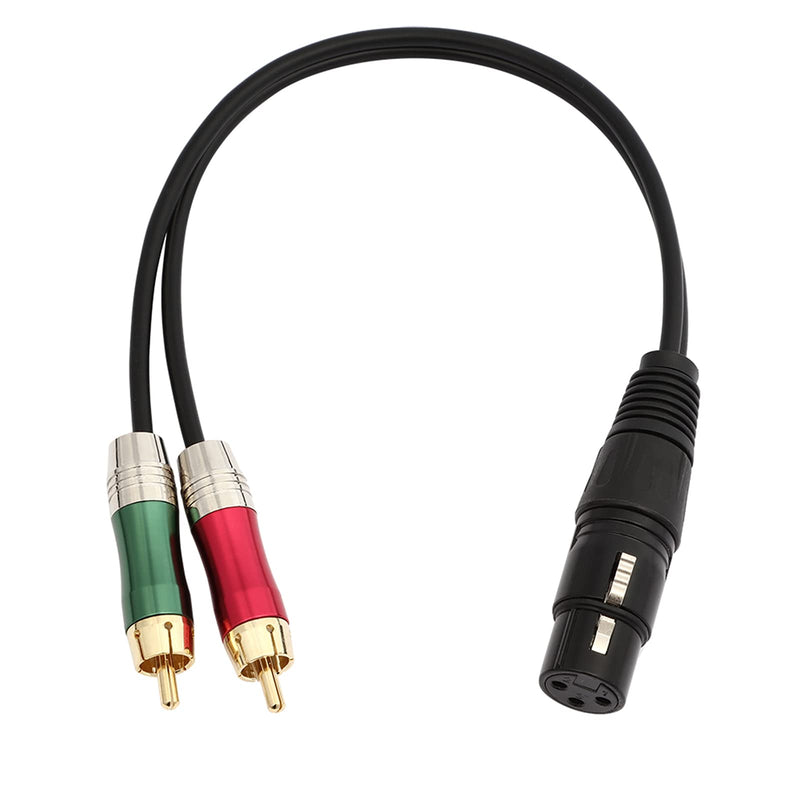 Oluote XLR Female to Dual RCA Male Plug Adapter and Splitter Bridge, XLR Female to 2 RCA Connector Stereo Audio Cable Connector for Amplifier, Speaker