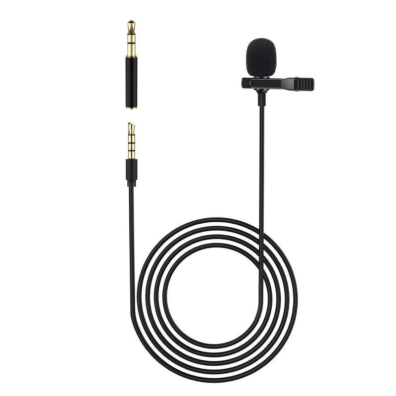 SZMDLX omnidirectional lavalier Microphone, Suitable for Smartphone, SLR Camera, Camcorder, Recorder, PC, YouTube Video Recording, Video