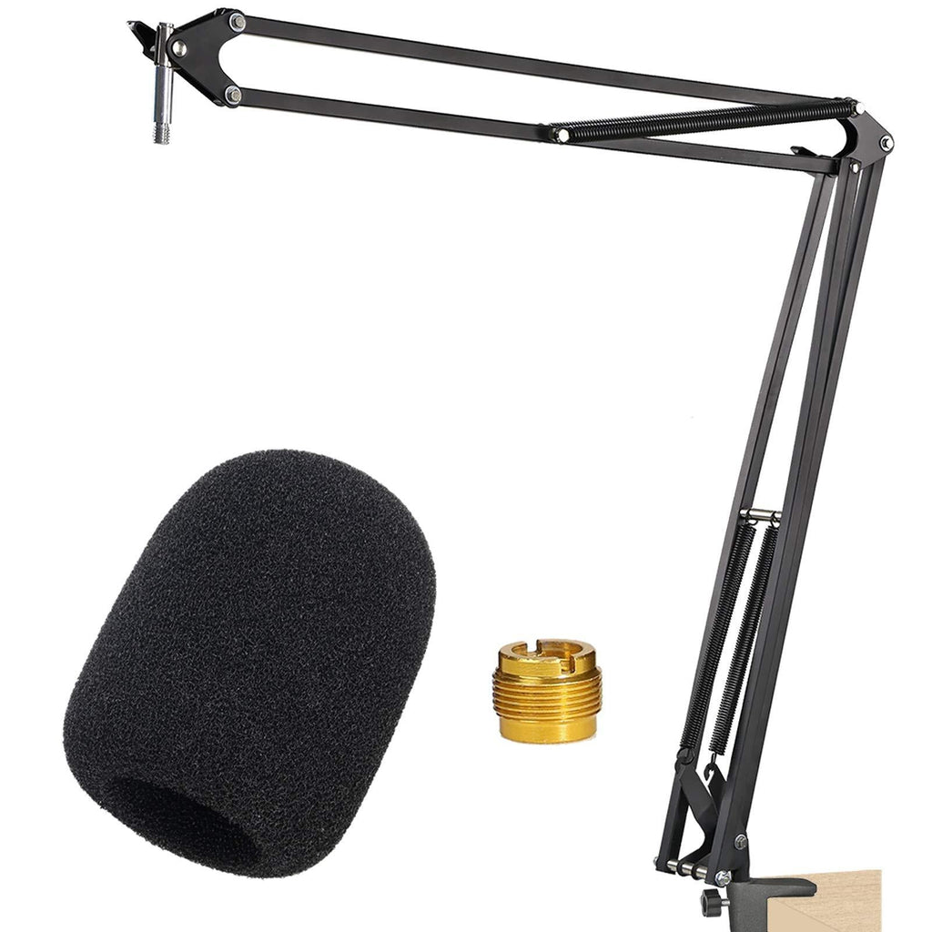 Rode NT1A Mic Stand with Pop Filter - Microphone Boom Arm Stand with Windscreen Foam Cover for NT1A, NTK, K2, NT2 A Rode Podcaster by YOUSHARES