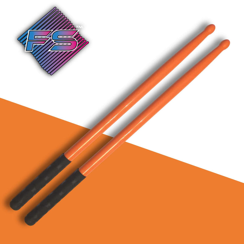 FITSTIX with POWER GRIPS Drumsticks for Fitness & Aerobic‍ Workout Classes, Drum Sticks, Strong and Light Weight design make a fun addition to any exercise routine or class. (ORANGE with POWER GRIPS) ORANGE with POWER GRIPS