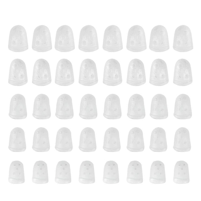 40Pcs Guitar Finger Protection Caps,Silicone Guitar Finger Guards Flexible Finger Protection Covers Caps Perfect for Guitar Beginners When Playing Stringed Instruments(White)