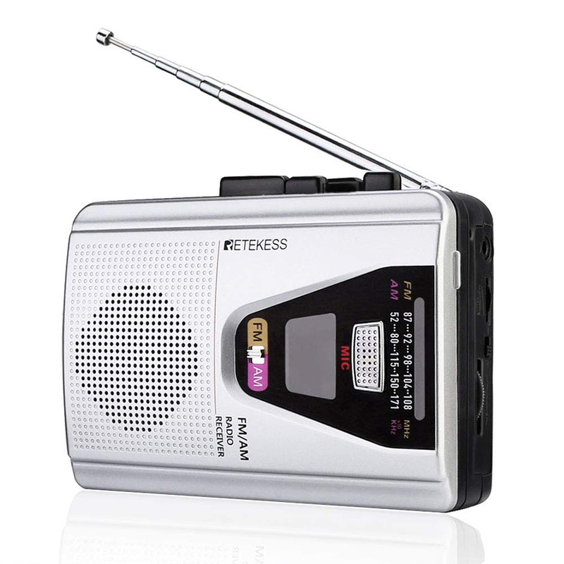 Retekess TR620 Cassette Player Walkman Portable AM/FM Audio Built-in Speaker and Microphone, Suitable for Cassette Collectors and Families