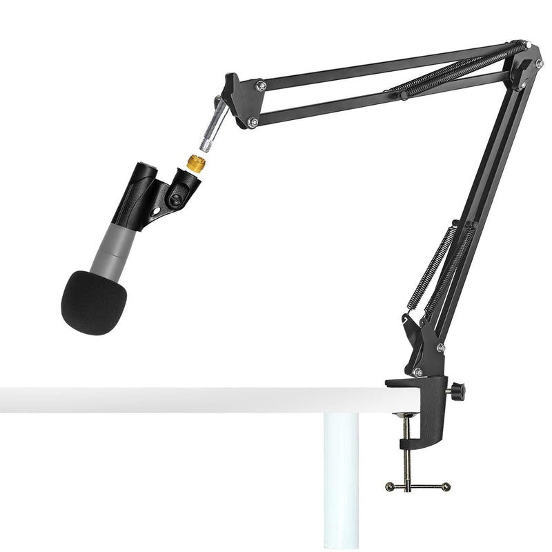 SM57 Mic Stand with Pop Filter - Microphone Boom Arm Stand with Windscreen Foam for Shure SM57-LC Cardioid Dynamic Microphone by YOUSHARES
