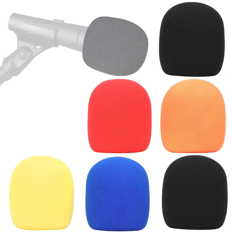 Mic Windscreen - Pof Filter Foam Windscreen Cover for Shure SM58 SM58-LC Ball Type Mic to Reduce Wind Noises by YOUSHARES (6 Pack）
