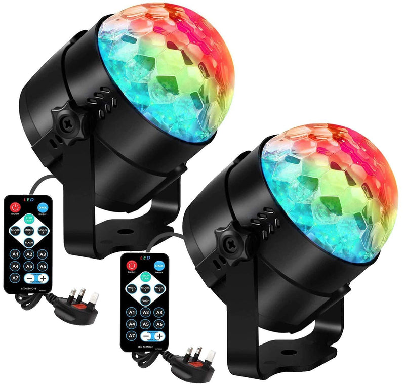 Gearmatte Disco Lights Ball for Kids birthday Party Rotating Pub Outdoor Bedroom 2 Pack