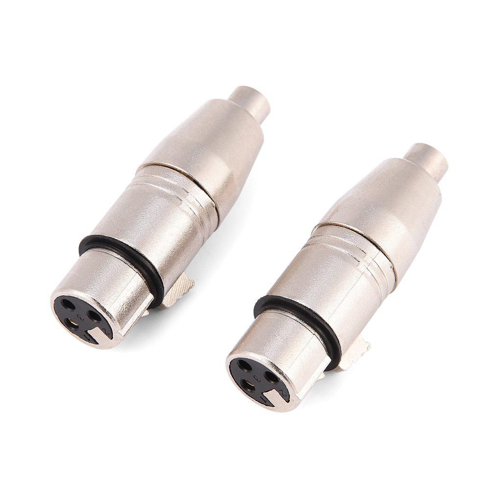 Socobeta 2Pcs XLR to RCA Adapter Female RCA to XLR Male Adapter XLR to RCA Converter with Microphone Connector Gender Changer Audio Coupler Connector