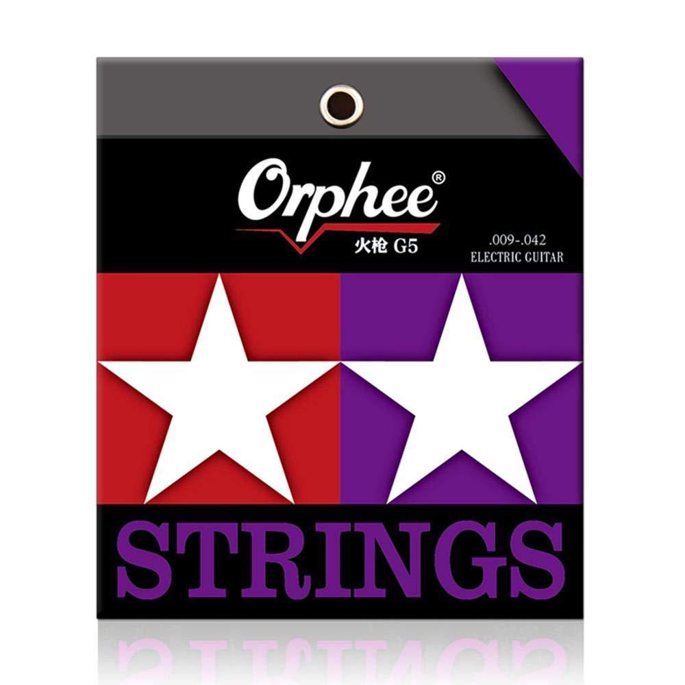 Orphee 6Pcs/Set Electric Guitar Strings Nickel Plated Steel Professional Electric Guitar Strings  (G5) G5